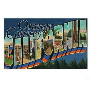   County, California   Large Letter Scenes Premium Poster Print, 24x32