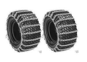 New PAIR 2 Link TIRE CHAINS 18x9.50x8 for Garden Tractors / Riders 