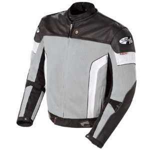   Reactor 2.0 Leather Motorcycle Jacket Gunmetal/Black/White Automotive