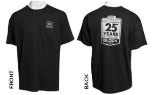 Glock 25th Anniversary T shirt in Black  
