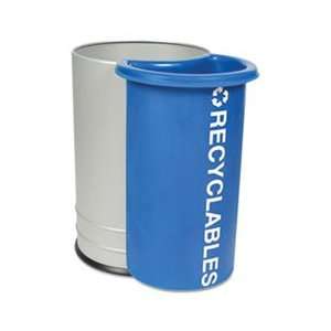  Sidekick Personal Recycler, Round, Steel, 5 gal, Silver 