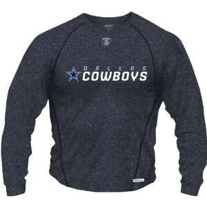 Reebok Dallas Cowboys Sideline Equipment Heathered Long Sleeve T Shirt 