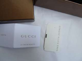 AUTHENTIC GUCCI GG FLAP FRENCH WALLET ENGRAVE METAL PLATE BLACK  
