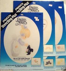   Stenciling Plus Precious Moments Set of 4 Re Usable Stencils  