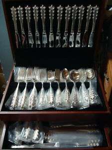 CREST OF ARDEN TUTTLE Sterling Silver FLATWARE SET  