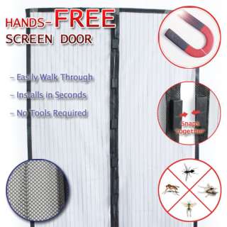 magic curtain Hands Free Screen mesh Door Fresh Air In Bugs Out GREAT 