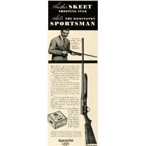  1934 Ad Remington Arms Sportsman Hunt Rifle Clark Gable 