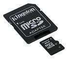 Kingston 4GB microSDHC Memory Card With Adapter New In Sealed Package 