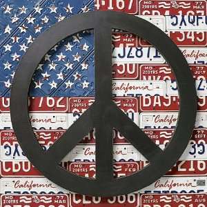   Peace Sign Super Resin Gloss 1 3/4 WOOD Mount Patio, Lawn & Garden