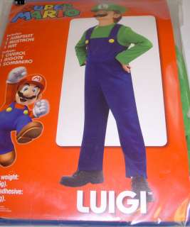 Luigi Super Mario Jumpsuit Costume Dress up Child M 8 NIP 883028373161 