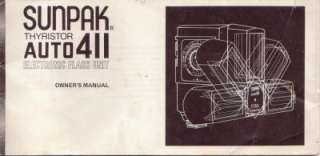 Sunpak Auto 411 Flash Instruction Manual Original  
