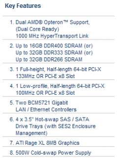 New Supermicro 1U A+ AS 1020C 3B AMD SAS SATA Server  