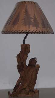 Table Lamp Growling Bear Driftwood 60 watt NEW  