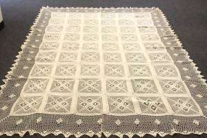 Elegant Handmade Crochet Lace Tablecloths 72x108  