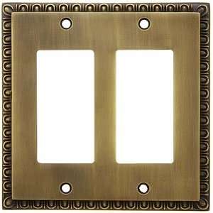  Vintage Switchplate. Egg & Dart Design Double GFI Cover In 