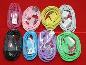 8x Multi Color Data Charge USB Cable for iPod iPhone 4G  