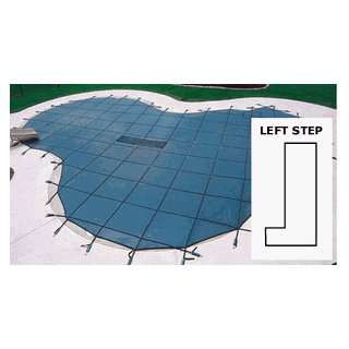 16 X 36 RECT. SOLID SAFETY COVER W MESH PANEL & 4 X 8 STEP SECTION 