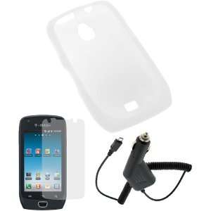   LCD Screen Protector + Car Charger for T Mobile Samsung Exhibit 4G
