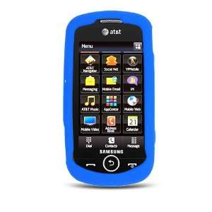  Solid Blue Silicone Skin Gel Cover Case For Samsung Solstice 