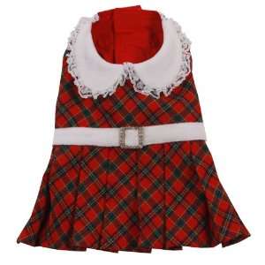  Red Plaid Party Dog Dress  Savannah (PSDS) Size XS