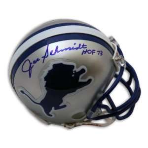  Joe Schmidt Detroit Lions Mini Helmet inscribed HOF 73 