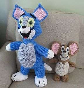 Handmade Crochet Tom and Jerry Stuffed animal toy  