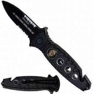  3.5 Tiger USA Police Spring Assisted Rescue Knife 