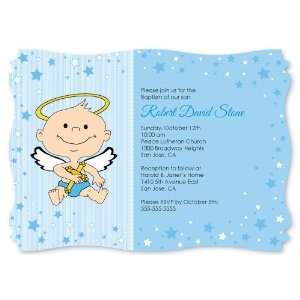     Personalized Baptism Invitations With Squiggle Shape Toys & Games