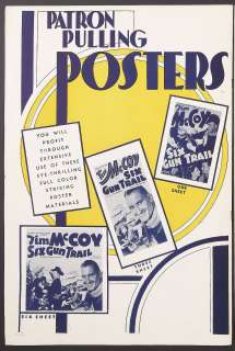Tim McCoy THE LIONS DEN 1936 Pressbook Western Poster  