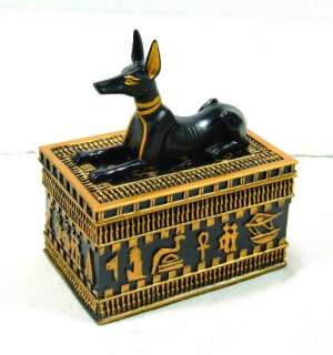 Sale   Ancient Egyptian Anubis Jewelry Trinket Box Ships Immediatly 