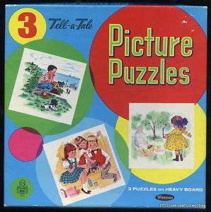 Picture Puzzle Vintage Tell a Tale 3 Board Whitman MINT  