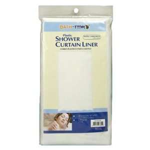  WHITE plastic SHOWER CURTAIN liner bathroom magnet