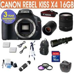  Canon Rebel KISS X4 + Sigma 18 200 Lens + 500mm Preset Lens 