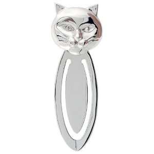  Sterling Silver CAT FACE Bookmark Clip 2 7/8 in. (73mm 