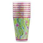 LILLY PULITZER party TUMBLERS x8 drink glass FLOATERS  