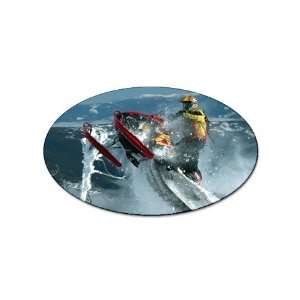  Snowmobiling sport oval magnet
