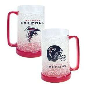  Atlanta Falcons Freezer Mug   Set of Two Crystal Glasses 