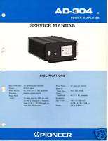 Original Service Manual Pioneer AD 304 Car Unit  
