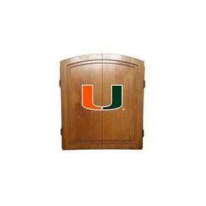  NCAA Miami University Hurricanes Dart Board Cabinet