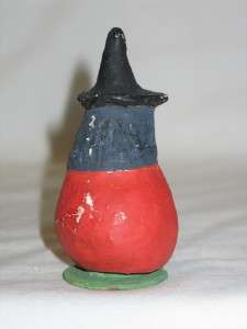 Vintage 1920s German Composition Halloween Witch Jack O Lantern Candy 