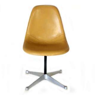Herman Miller Eames Yellow Vinyl Shell Side chair  