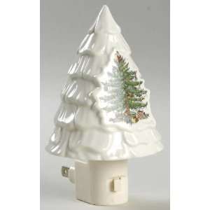 Spode Christmas Tree Green Trim Night Light, Fine China Dinnerware