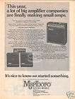 MARLBORO GUITAR AMP PINUP AD vintage 70s combo G 20R