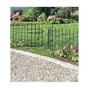   Classic Black, Powder Coated Steel Finial Fence Patio, Lawn & Garden