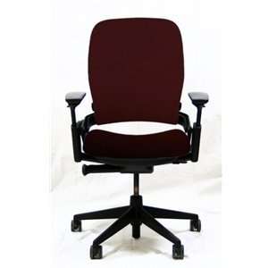  Steelcase V2 Leap Chair, Fully Adjustable Model Bergundy 