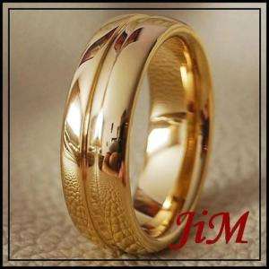 7MM TUNGSTEN MENS WEDDING BAND RINGS 14K GOLD SIZE 13  