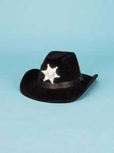 Western Sheriff Cowboy Hat Flocked Foam Costume Accessory NEW  