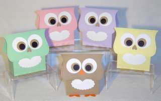 10 Owl Party Favor Boxes Paper Box Halloween *Kit*  