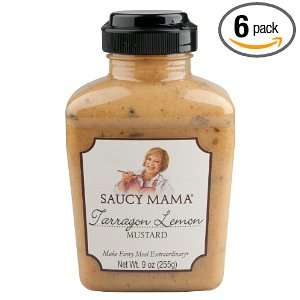 Saucy Mama Tarragon Lemon Mustard, 9 Ounce (Pack of 6)  