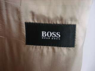 HUGO BOSS Beige Mens Italian Wool Formal Work Blazer 40 Short  